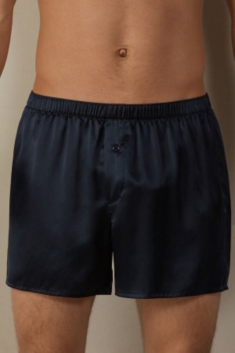 Intimissimi Silk Boxers Blå | SDKVO45955